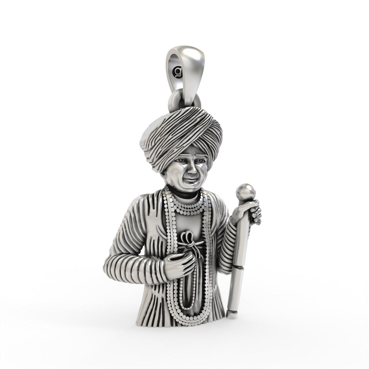 Silver Jalaram Bapa Pendant