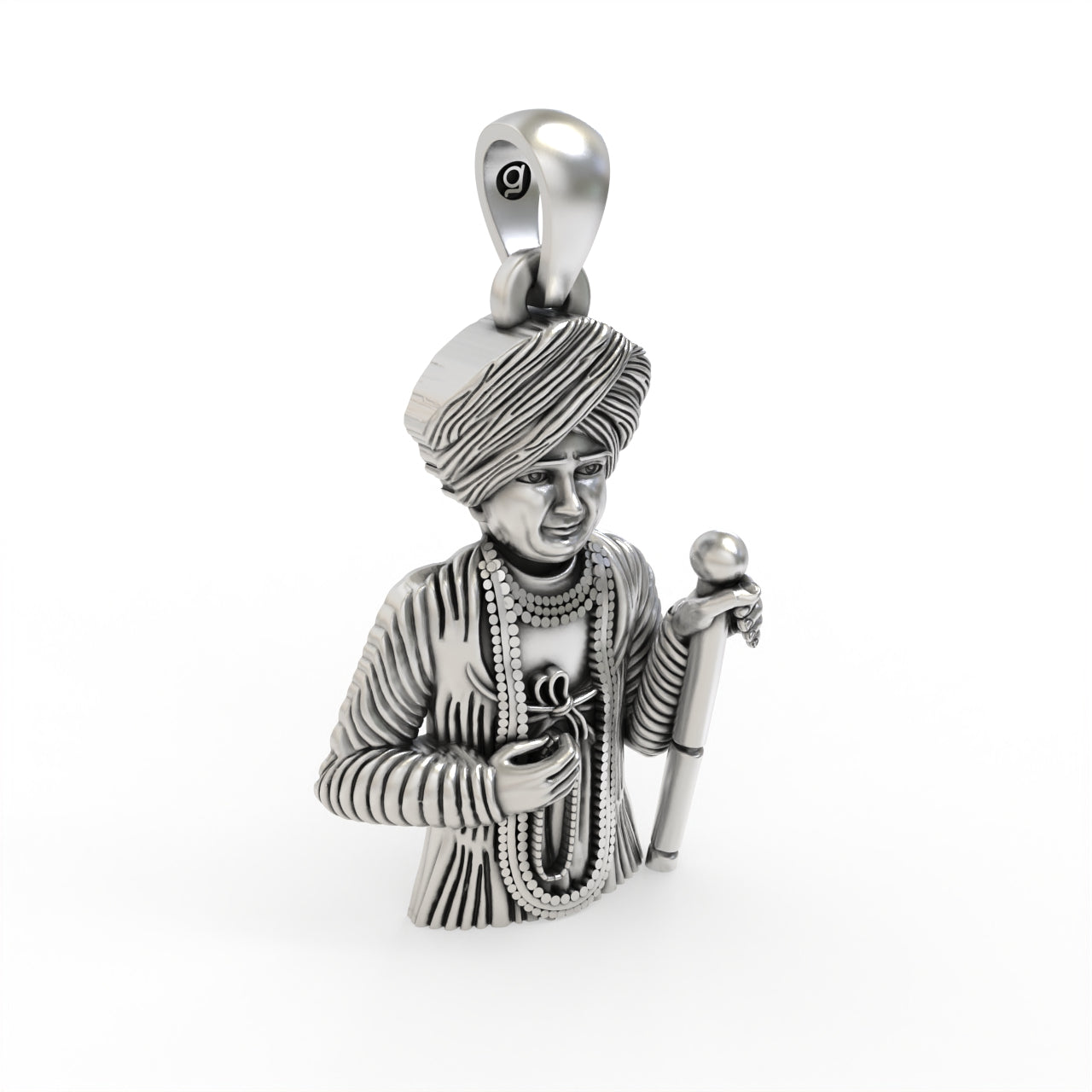 Silver Jalaram Bapa Pendant