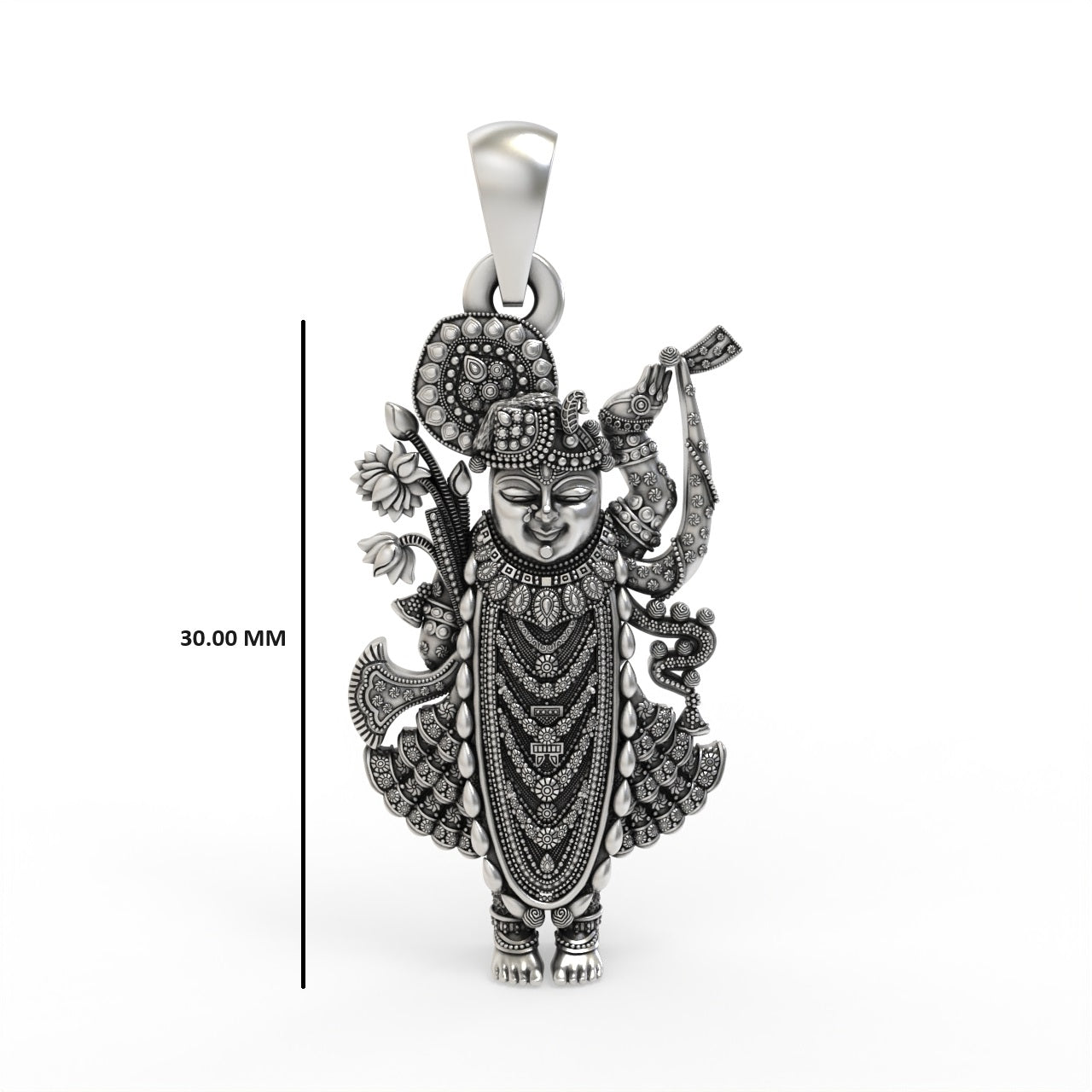 Silver Shrinathji Pendant