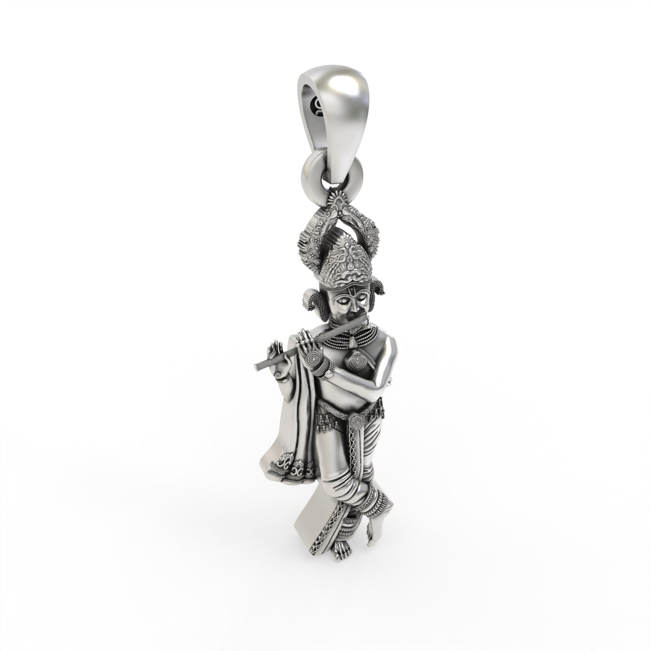 Silver Shree Gopinathji Maharaj Pendant