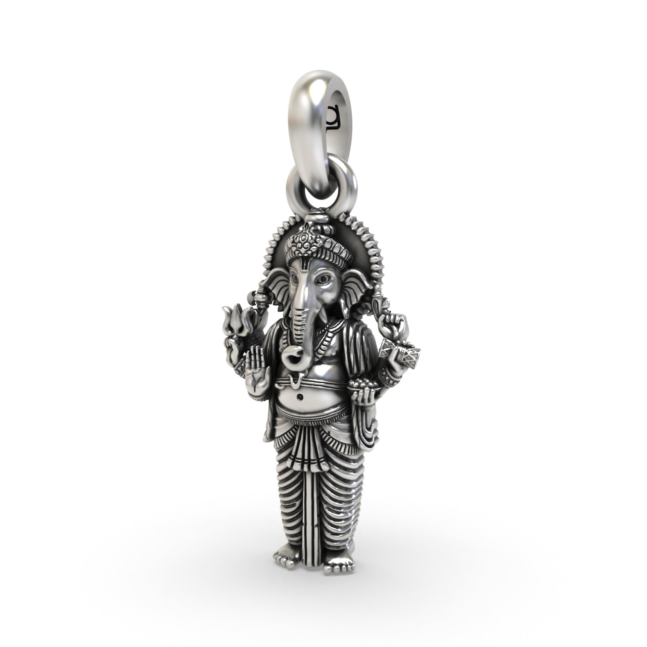 Silver Standing Ganesh Pendant