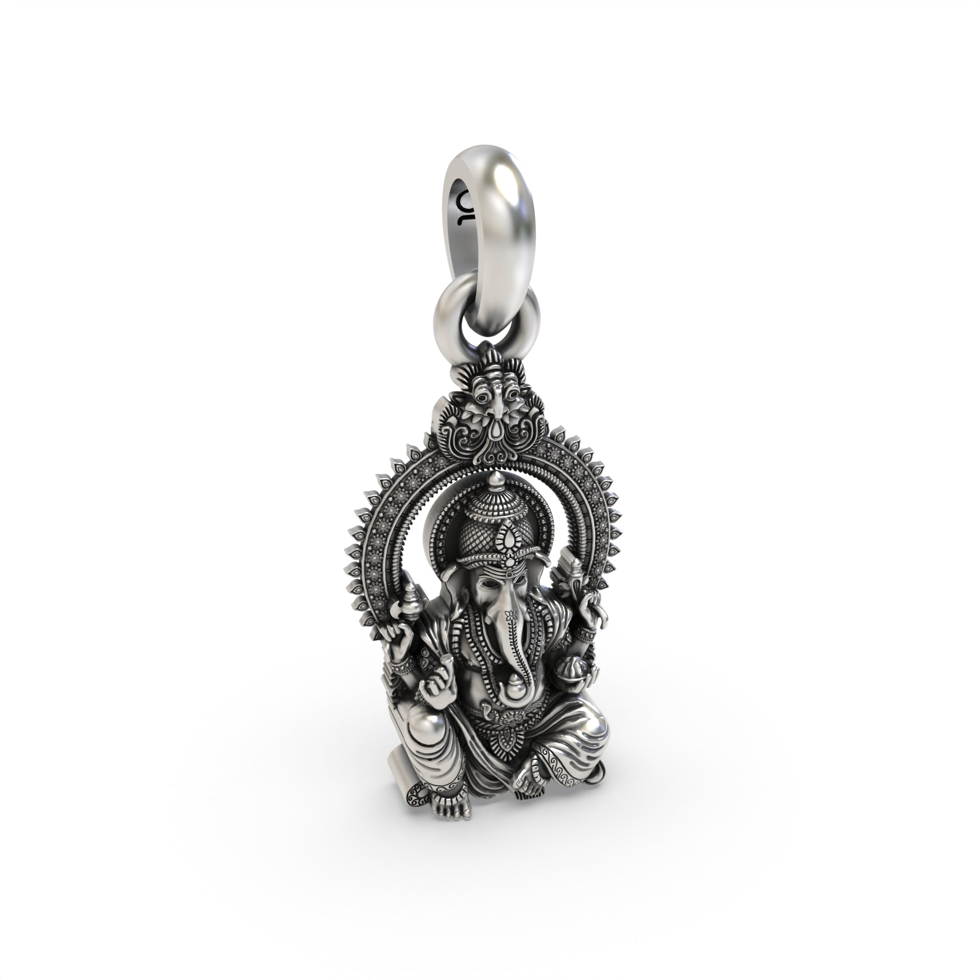 Silver Vakratunda Ganesh Pendant