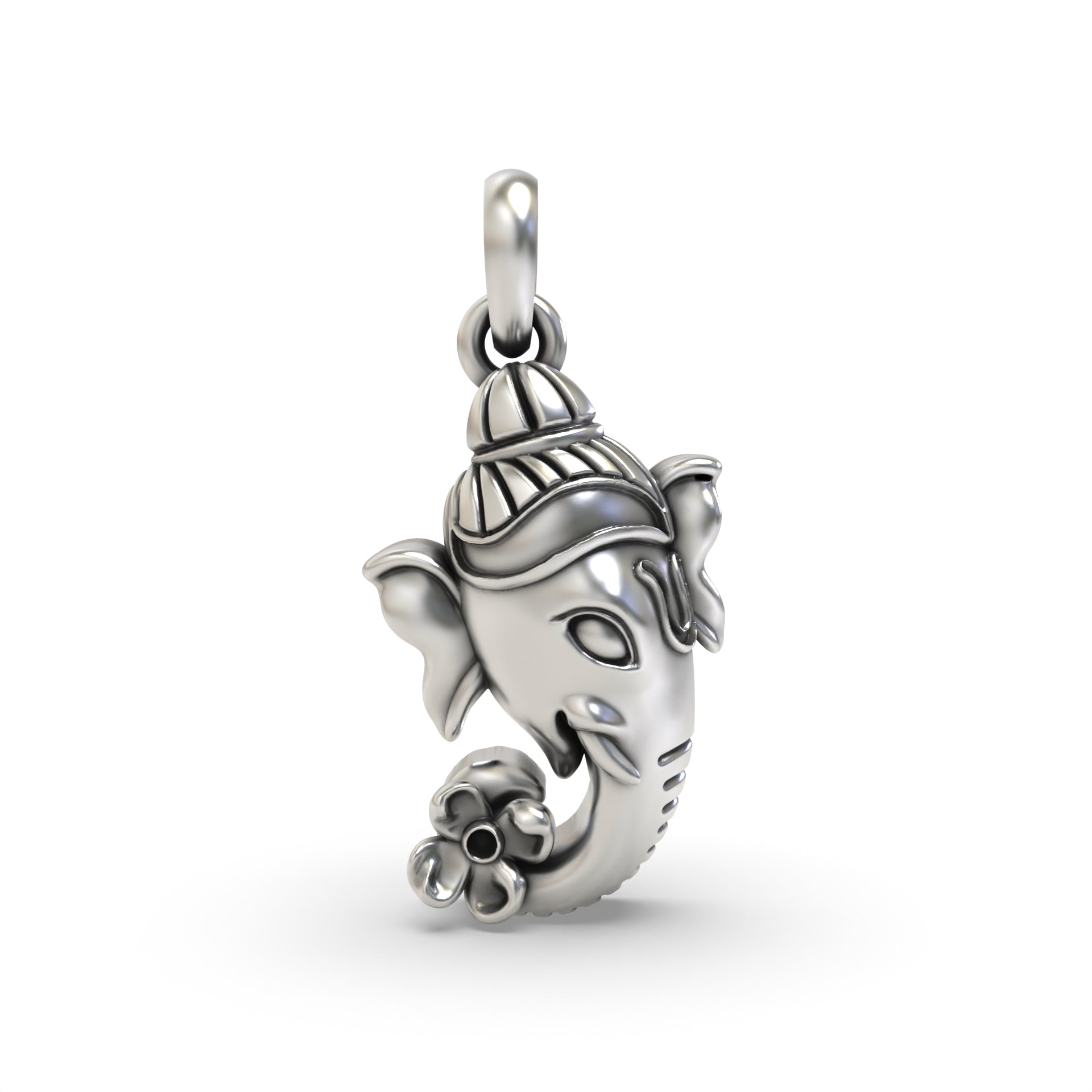 Silver ganesh face Pendant