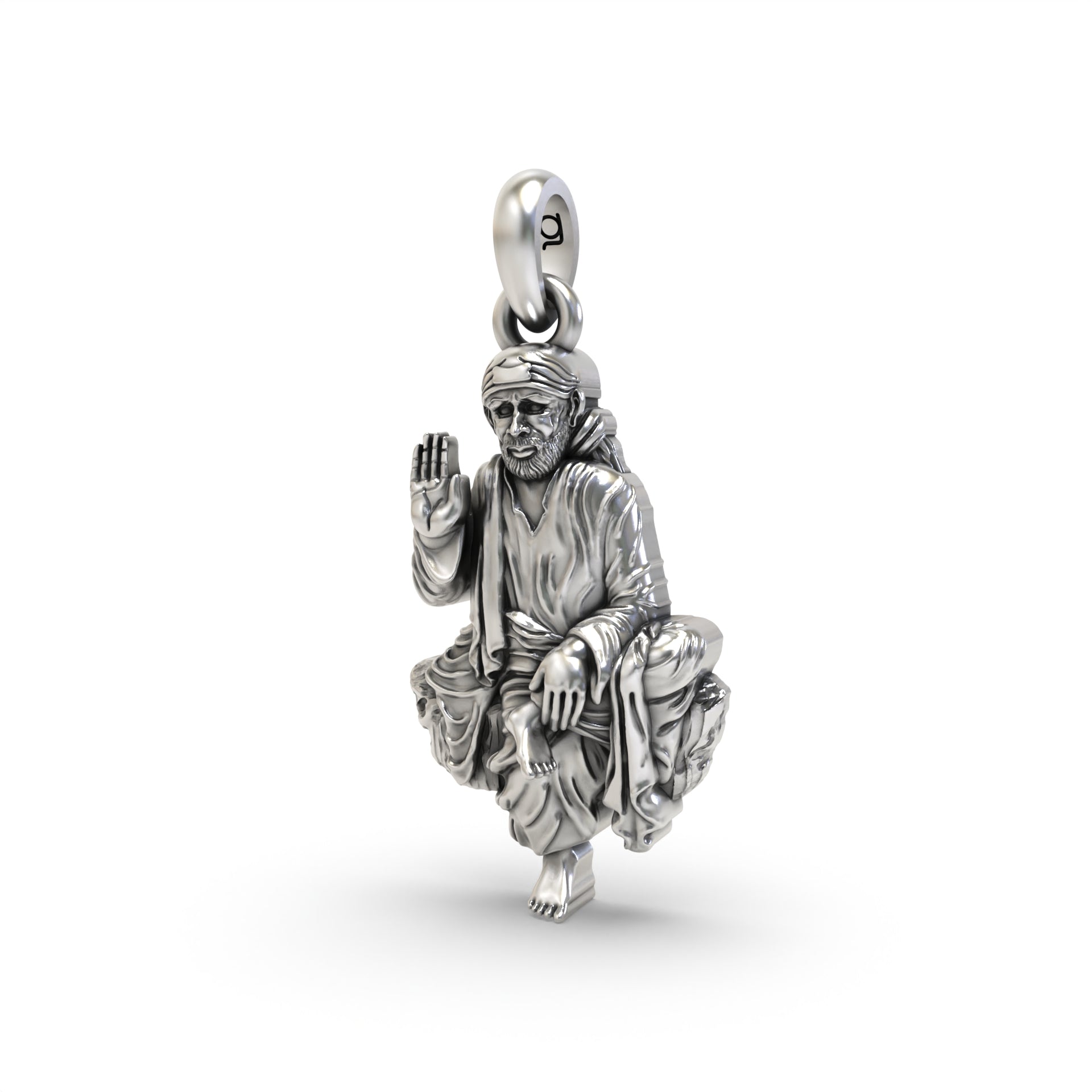 Silver Saibaba Pendant