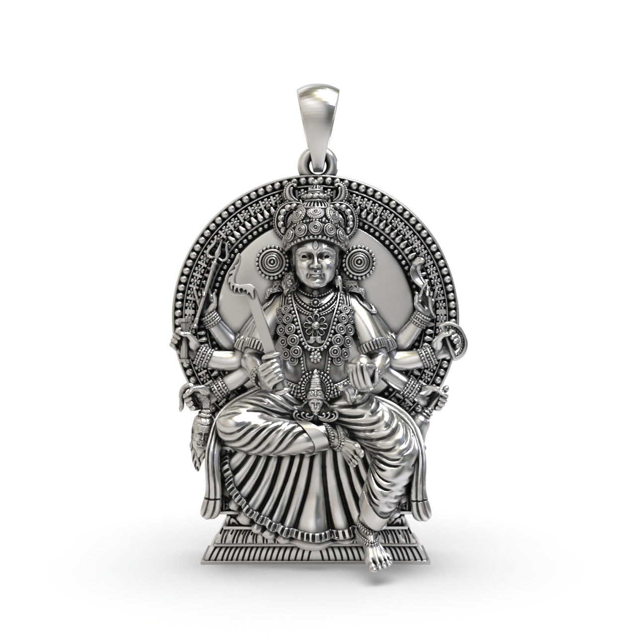 925 Sterling Silver Chottanikkara Bhagavathi Amman Pendant