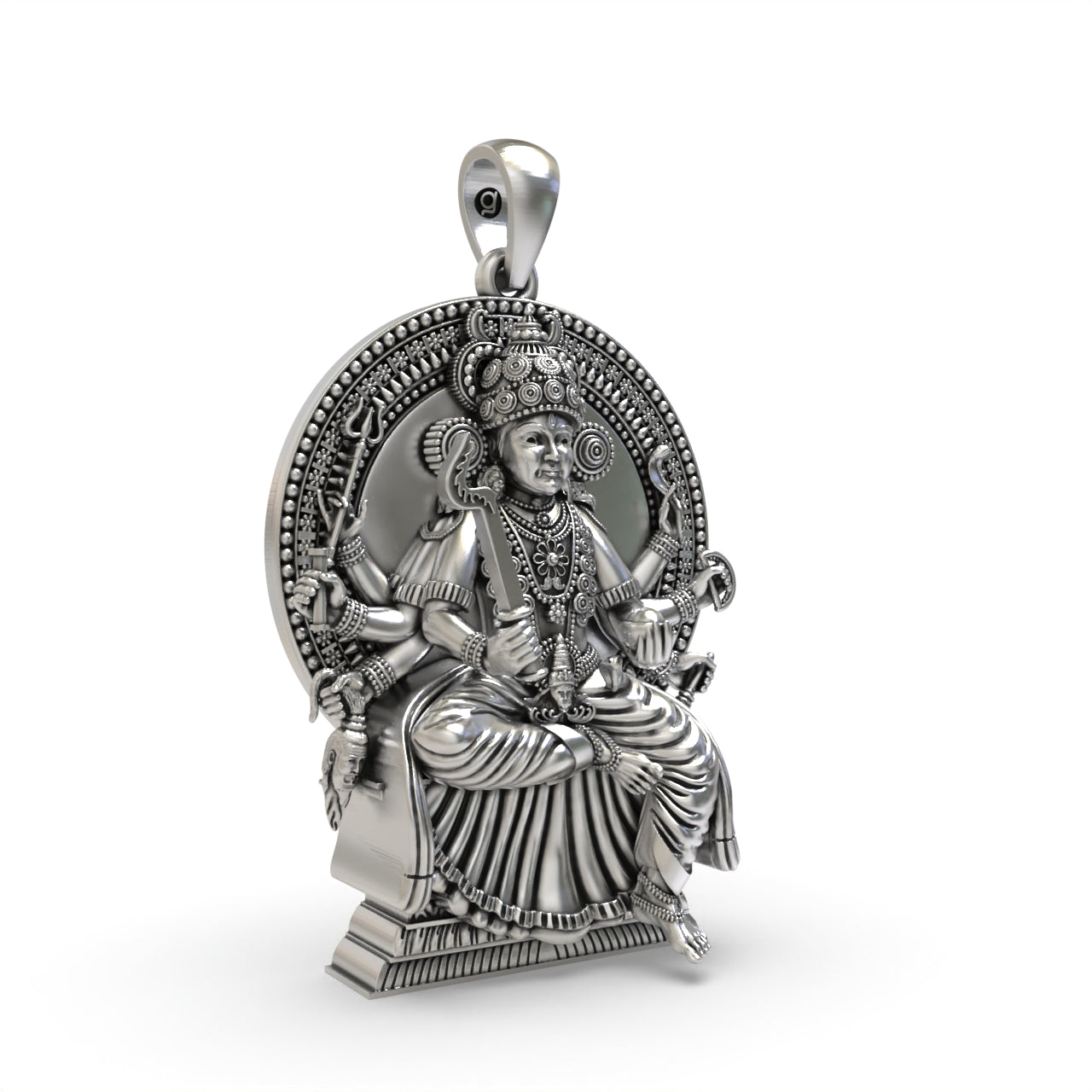 925 Sterling Silver Chottanikkara Bhagavathi Amman Pendant