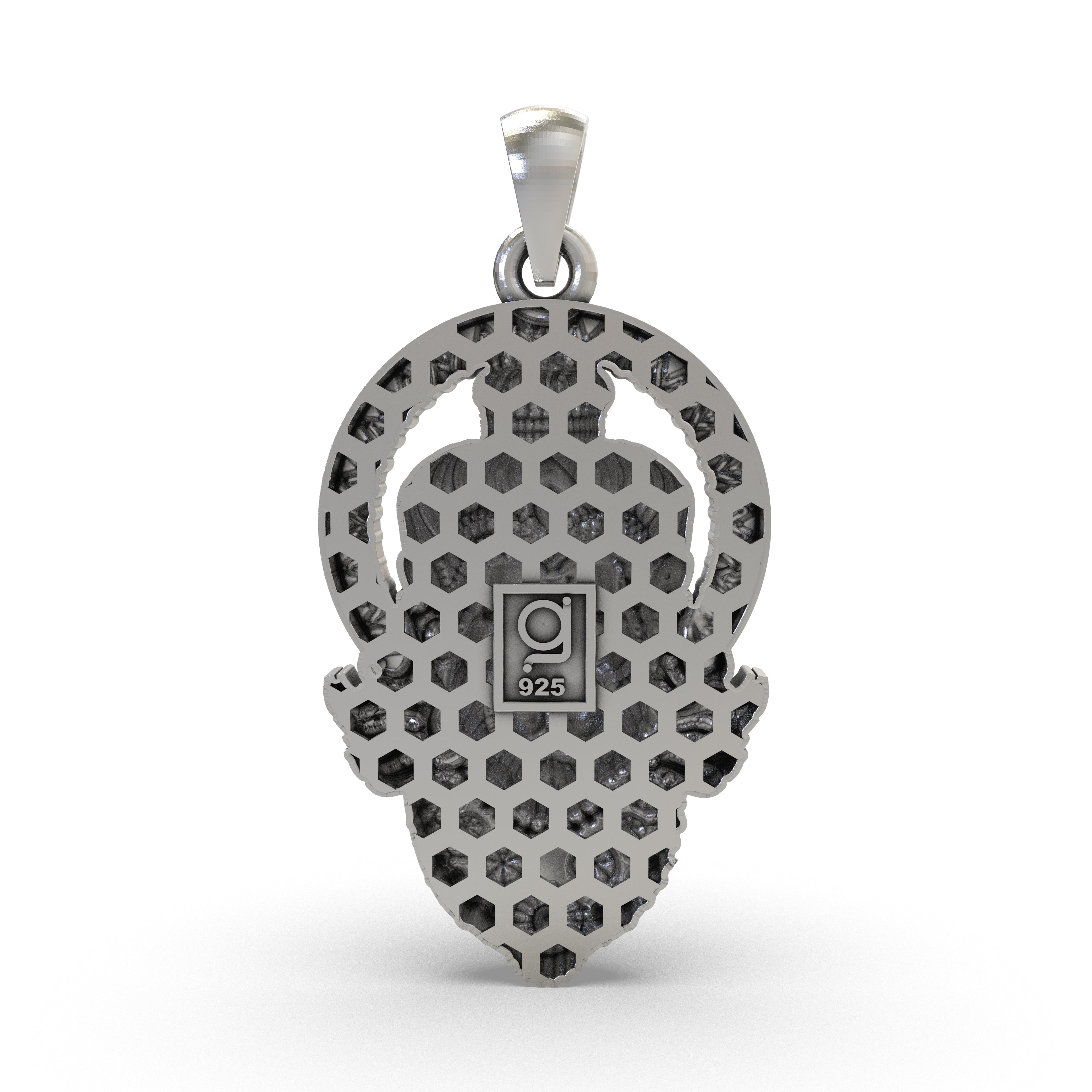 Silver Hanumanji Face Pendant - Intricately Crafted 925 Sterling Silver Jewelry for Devotees