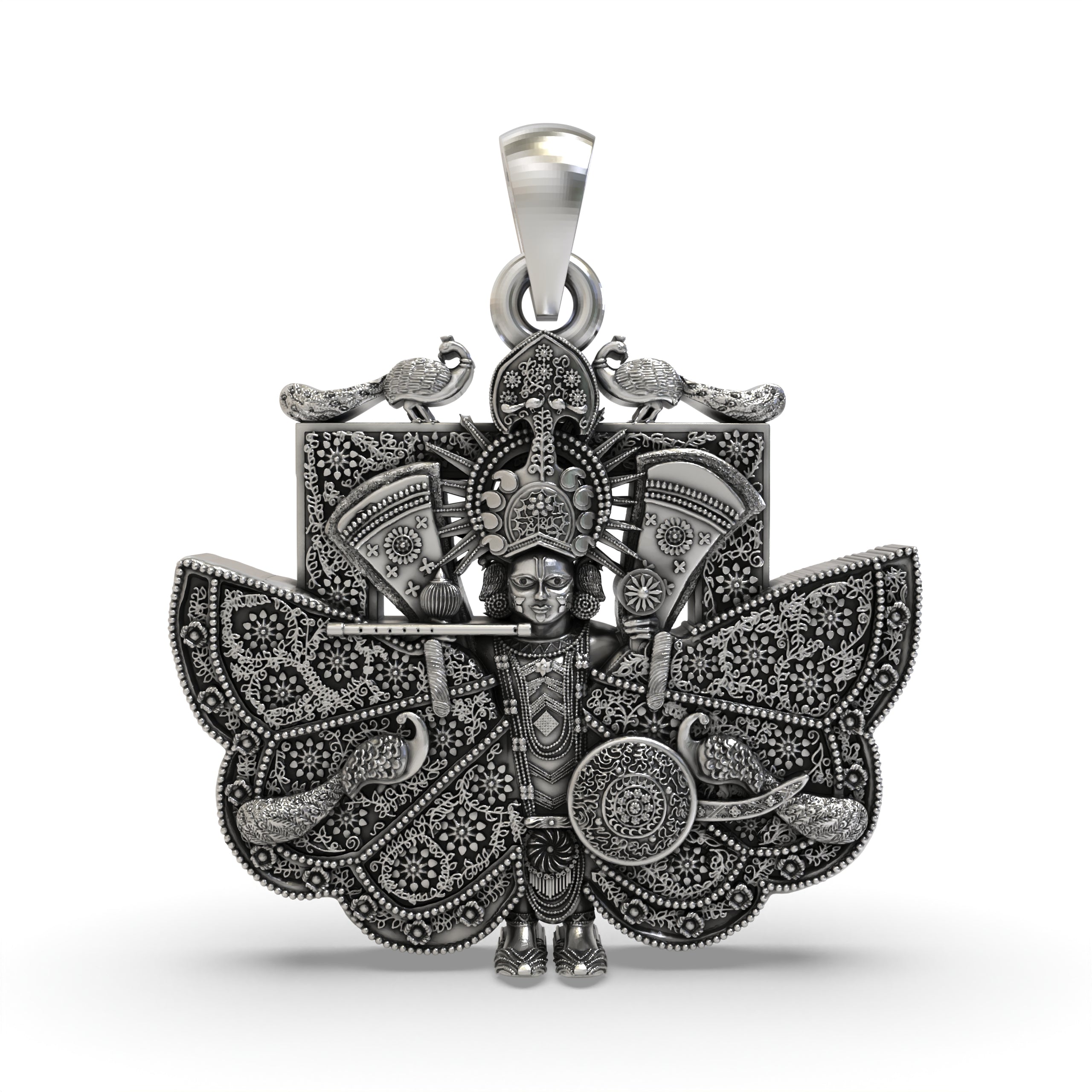 Silver Sanwariya Seth Pendant - 925 Sterling Silver Spiritual Jewelry for Devotion & Blessings