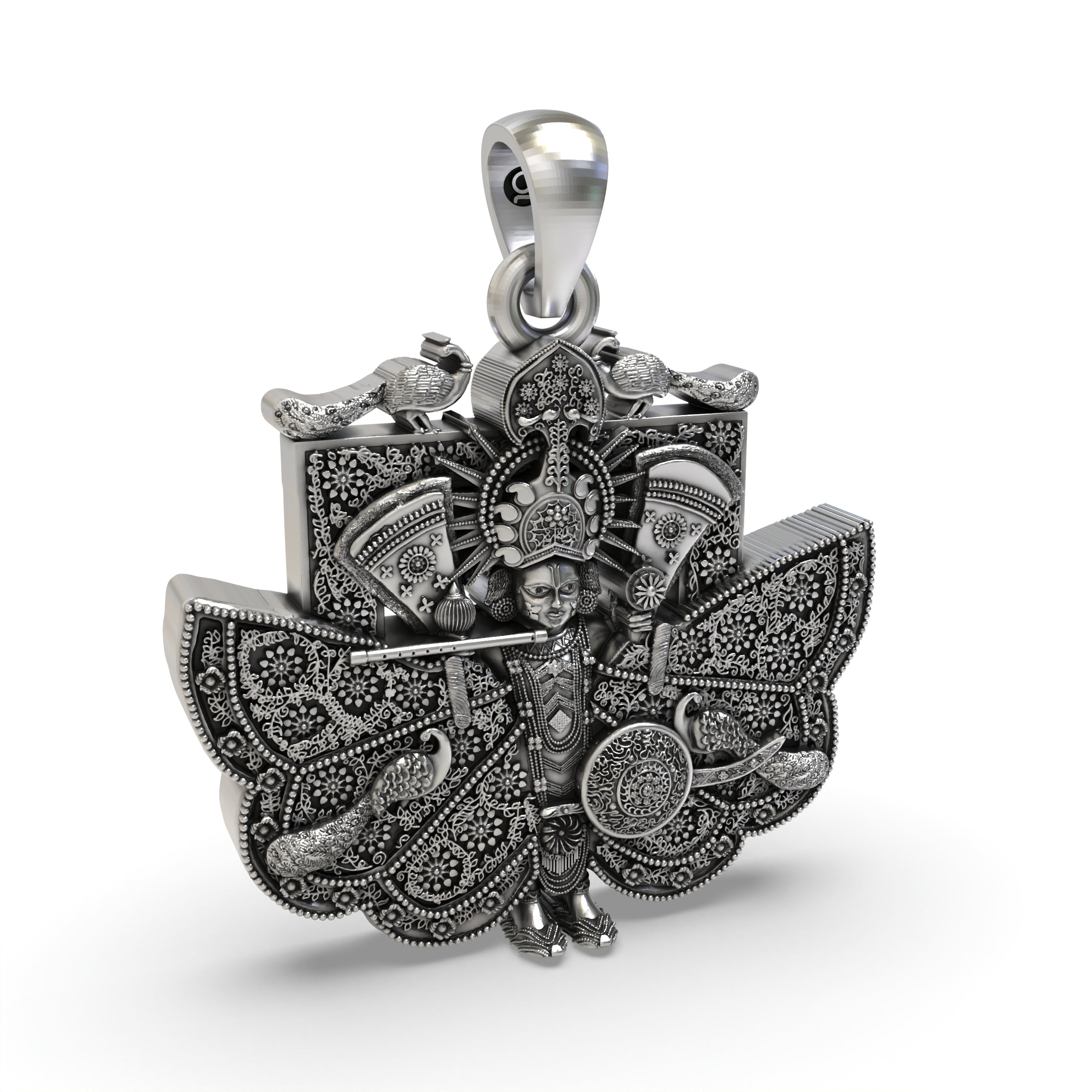 Silver Sanwariya Seth Pendant - 925 Sterling Silver Spiritual Jewelry for Devotion & Blessings